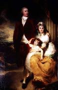 Sir Thomas Lawrence Portrait of Henry Cecil, 1st Marquess of Exeter (1754-1804) with his wife Sarah, and their daughter, Lady Sophia Cecil oil painting